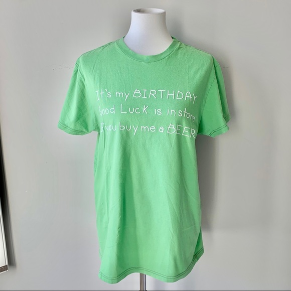 GAP It’s My Birthday Buy Me A Beer T-Shirt Medium - Picture 2 of 8